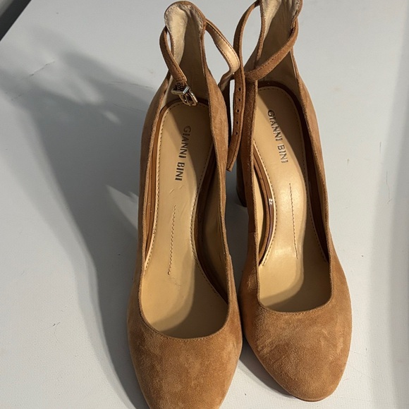 Gianni Bini Shoes - Gianni Bini Camel Suede Slingback Pumps